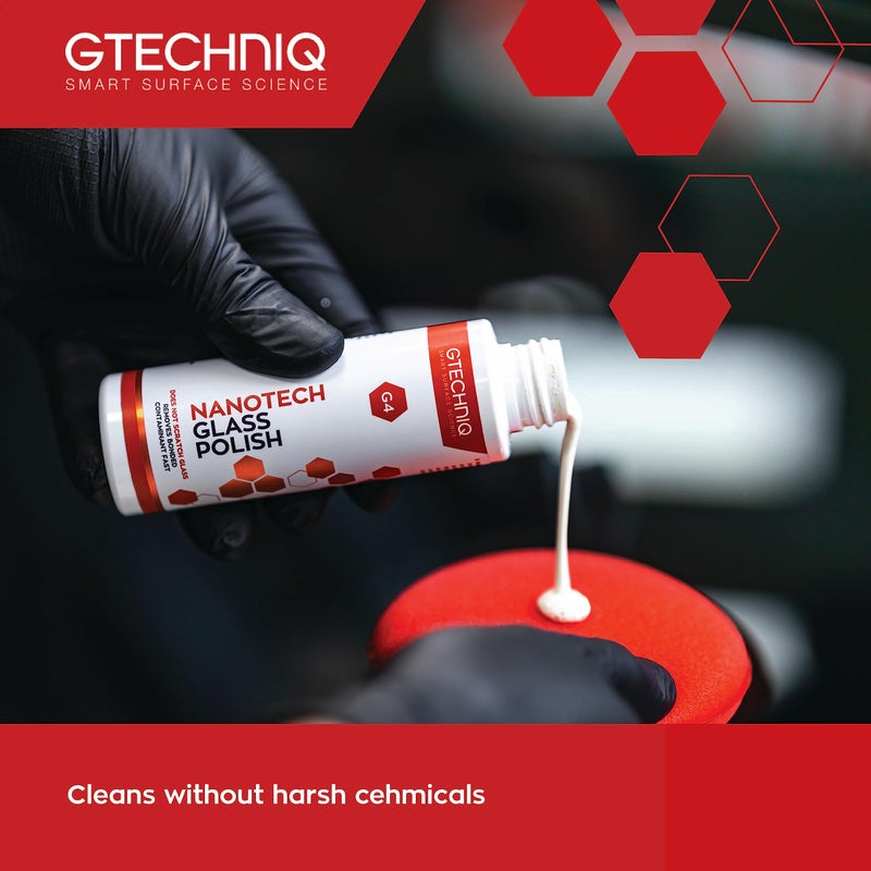 Gtechniq G4 Nanotech Windshield Polish, 3.4 fl oz | Removes Stubborn Dirt and Grime, Removes Water Spots and Tarnishes, Clinically Clean Smear and Scratch-Free Finish - Image 3